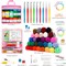 Crochet Yarn Kit for Beginners Adults and Kids, Includes 1650 Yards 30 Colors Acrylic Skeins, User Manual, Hooks, Pink Bag etc, Make Amigurumi & Crocheting Projects
